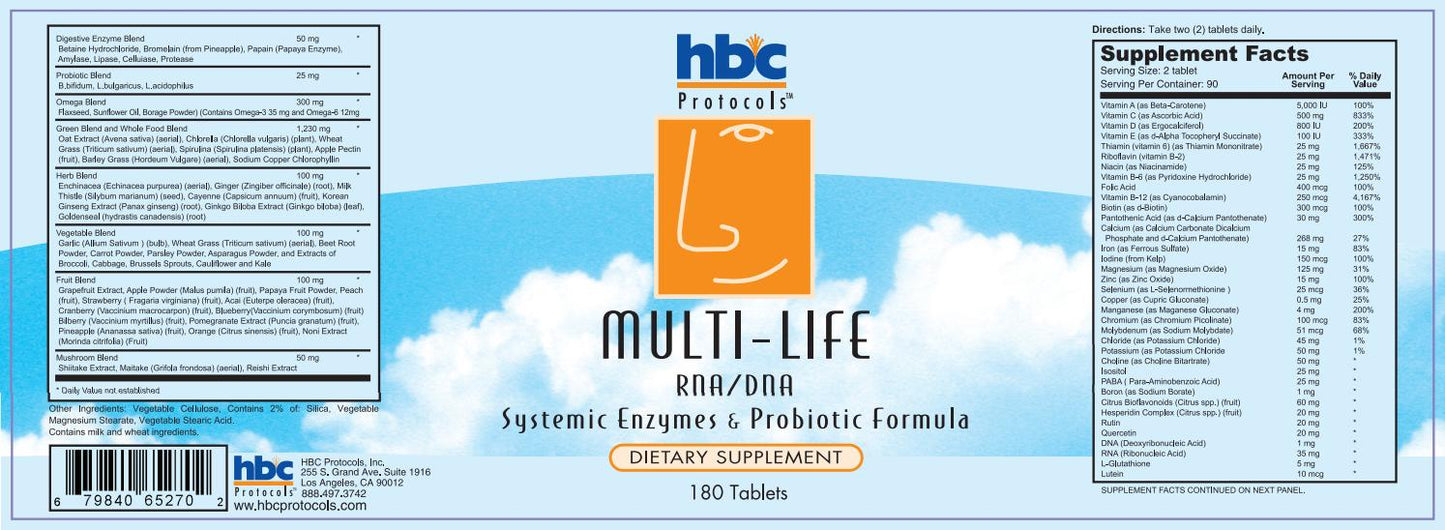 Multi-Life Vitamins w/ Digestive Enzymes
